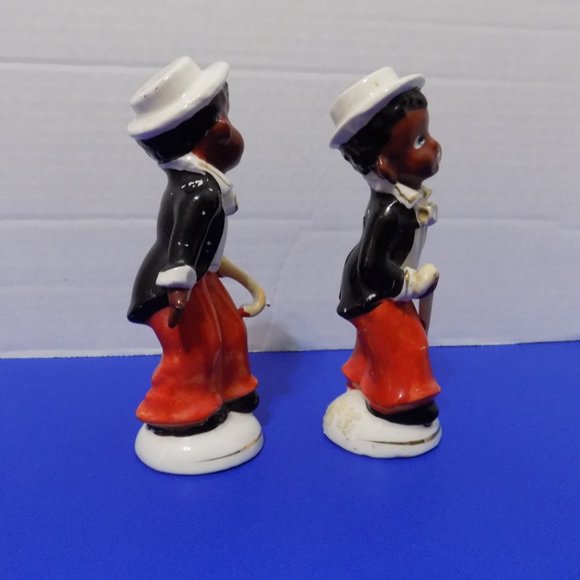 Black Americana Vintage Salt Pepper Shakers - Capsule Auctions Vintage Black American Boys Dancers With Canes Salt & Pepper Shakers Japan